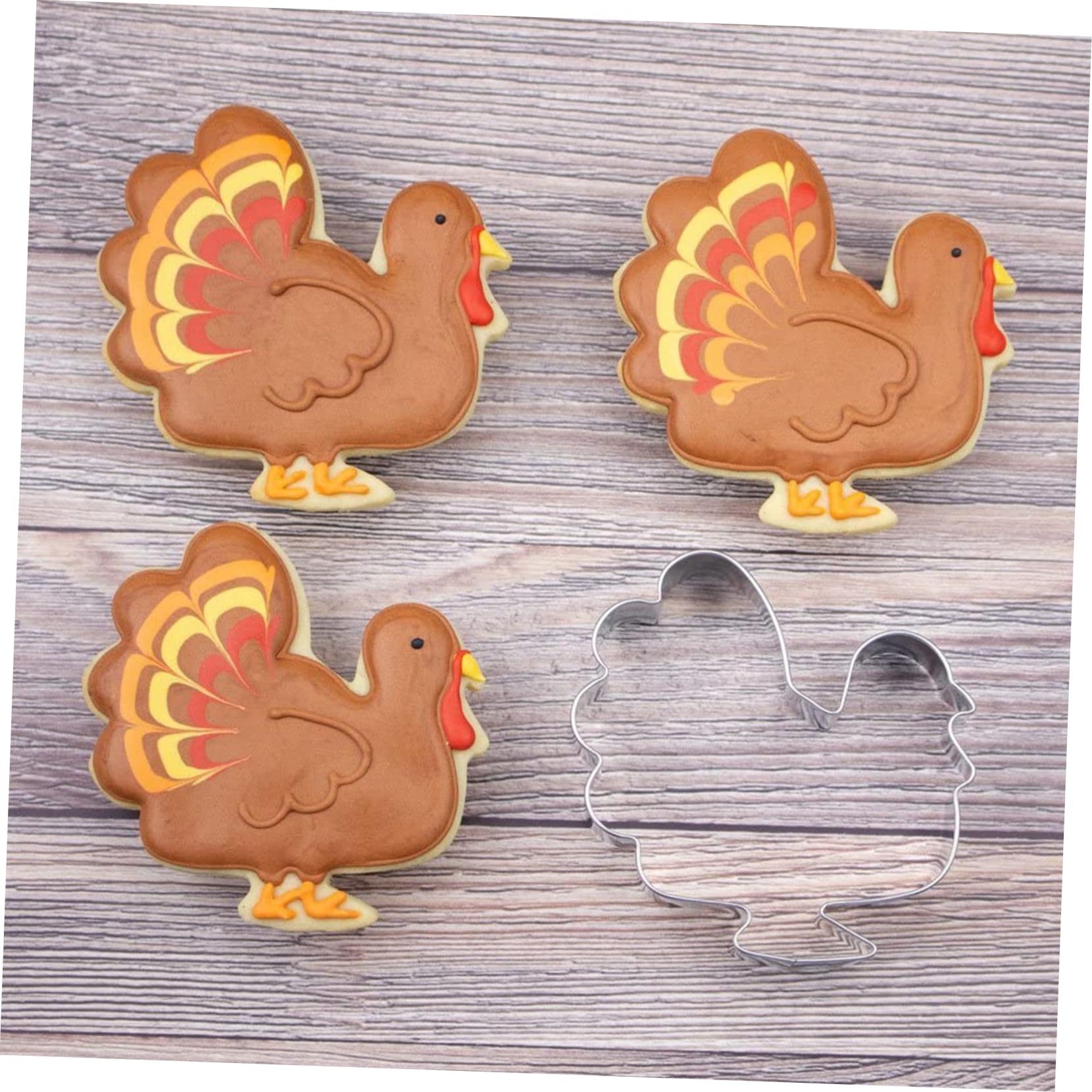 ABOOFAN 18 Stk Edelstahlform Fruchtbonbons Kinder Briefmarken Keksausstecher Aus Metall Truthahn-ausstecher Metallschneider Ring Süßigkeiten Huhn Rostfreier Stahl Nachtisch Eichhörnchen
