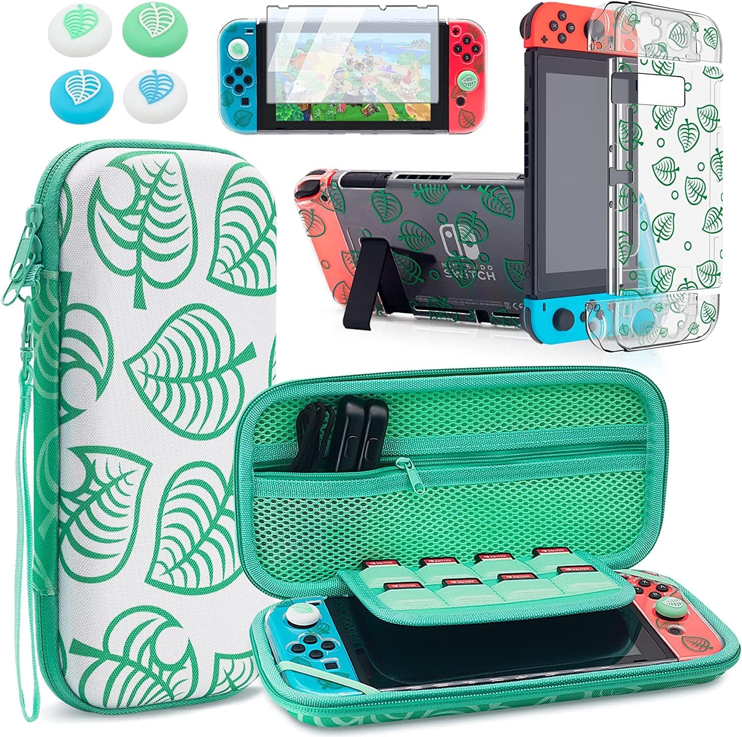 Ejoyous Custodia per il Trasporto per Animal Crossing, Accessori Lite per Custodia per Borsa Lite Protezioni per Schermo in Vetro Temperato Console Portatile da