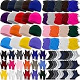 74 Pcs Bulk Winter Beanies Gloves Scarf Sock Sets for Men Women, Fleece Hats for Homeless Donation Charity Bundle (Assorted Colors)