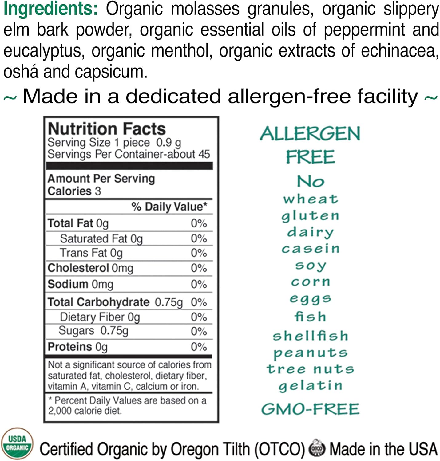 St. Claire's Organics Throat Soothers (27 Ounce Refill Bag) Gluten-Free, Vegan, GMO-Free, Plant-Based, Allergen-Free | Made in Our Allergen-Free Facility