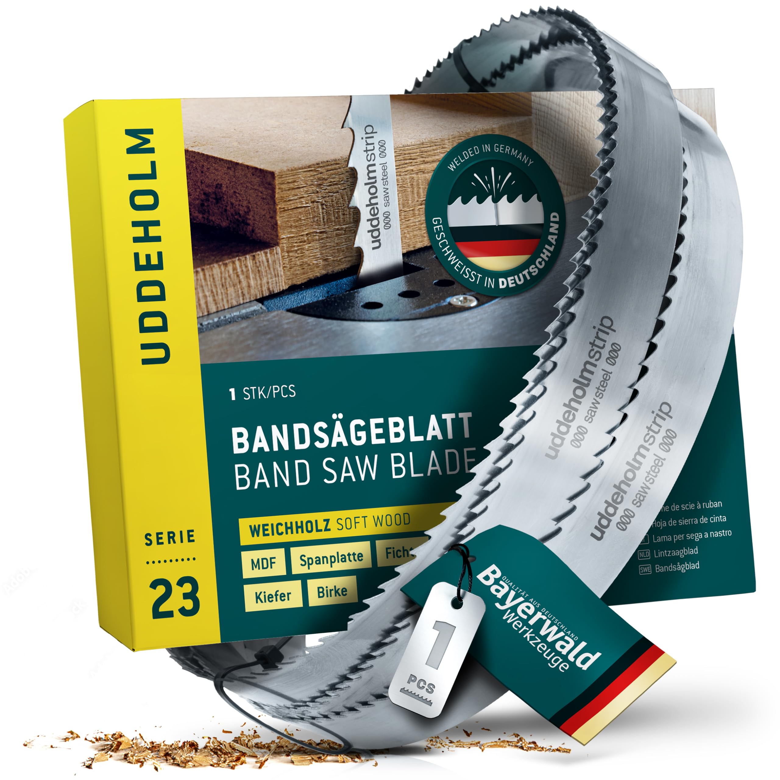 Bayerwald Uddeholm brzeszczot do piły taśmowej - 5600 x 30 x 0,7 x 12 / do wszystkich powszechnie stosowanych rodzajów drewna/taśmy do piły taśmowej