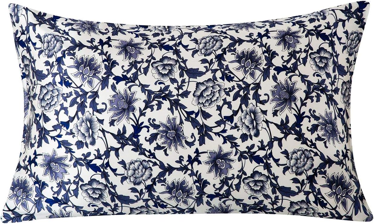 SLPBABY Silk Pillowcase for Hair and Skin with Hidden Zipper Print (Queen, Pattern13)