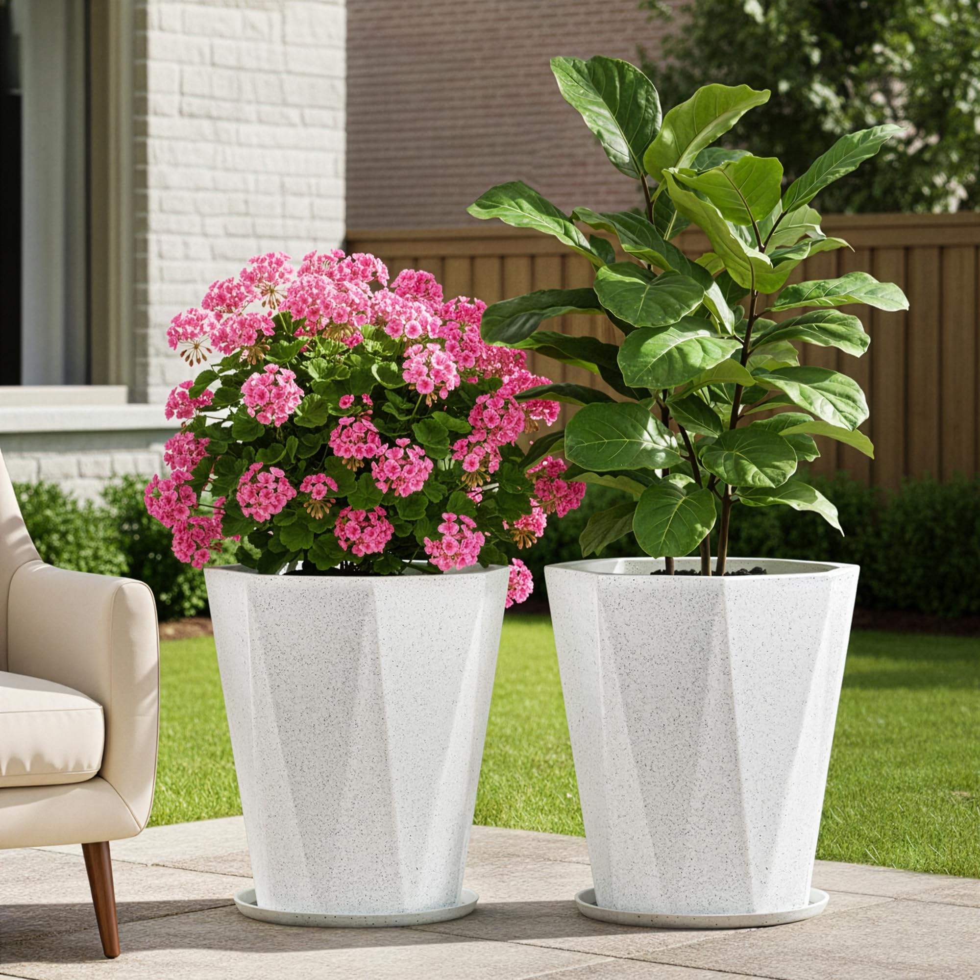 Kuber Industries 18 Inch Flower Pot - Balcony Garden Planter -13