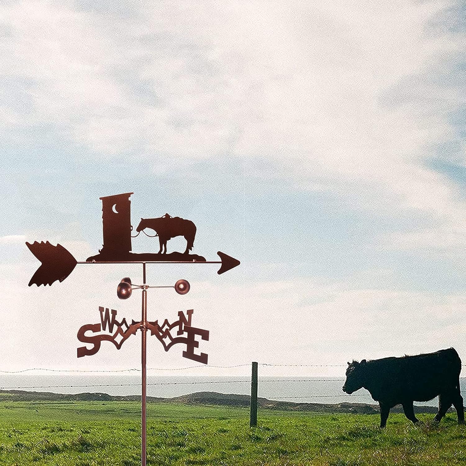 装飾ウェザーベーン、装飾ウェザーベーン、風向インジケータ屋外メタルブラケットオーナメントルーフガーデンマウントヤードプロフェッショナ