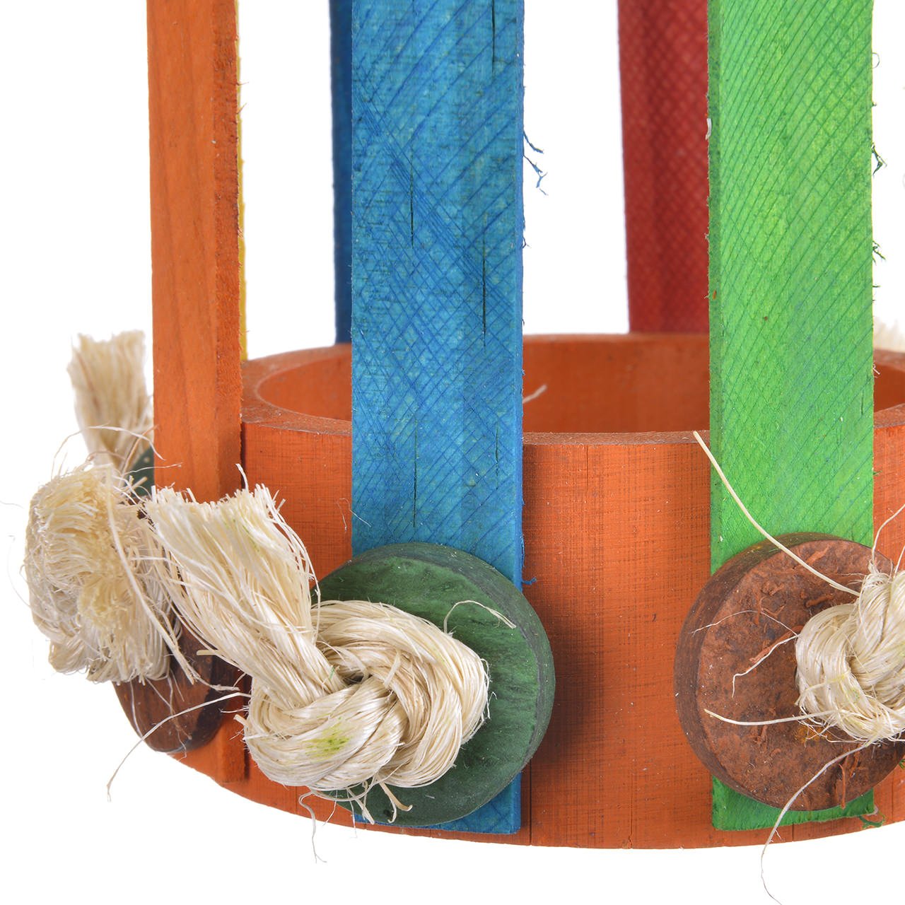 7-teiliges Spielzeug-Set Für Papageien & Vögel – Bunte Holzspielzeuge Mit Glocke