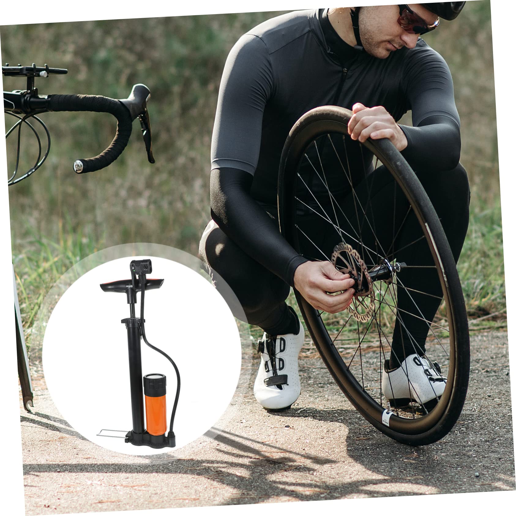 SOIMISS Bomba De Neumáticos De Alta Presión Inflador Vertical Portátil Bomba De Bicicleta Doméstica para Ciclismo Inflado De Bicicletas y Motocicletas Uso Casa