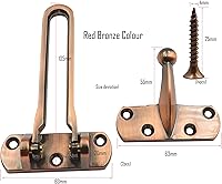 Vista 5 de LBY Paquete de 2 cerraduras de puerta de seguridad para el hogar, cerradura de barra oscilante resistente, cerradura de barra oscilante en U