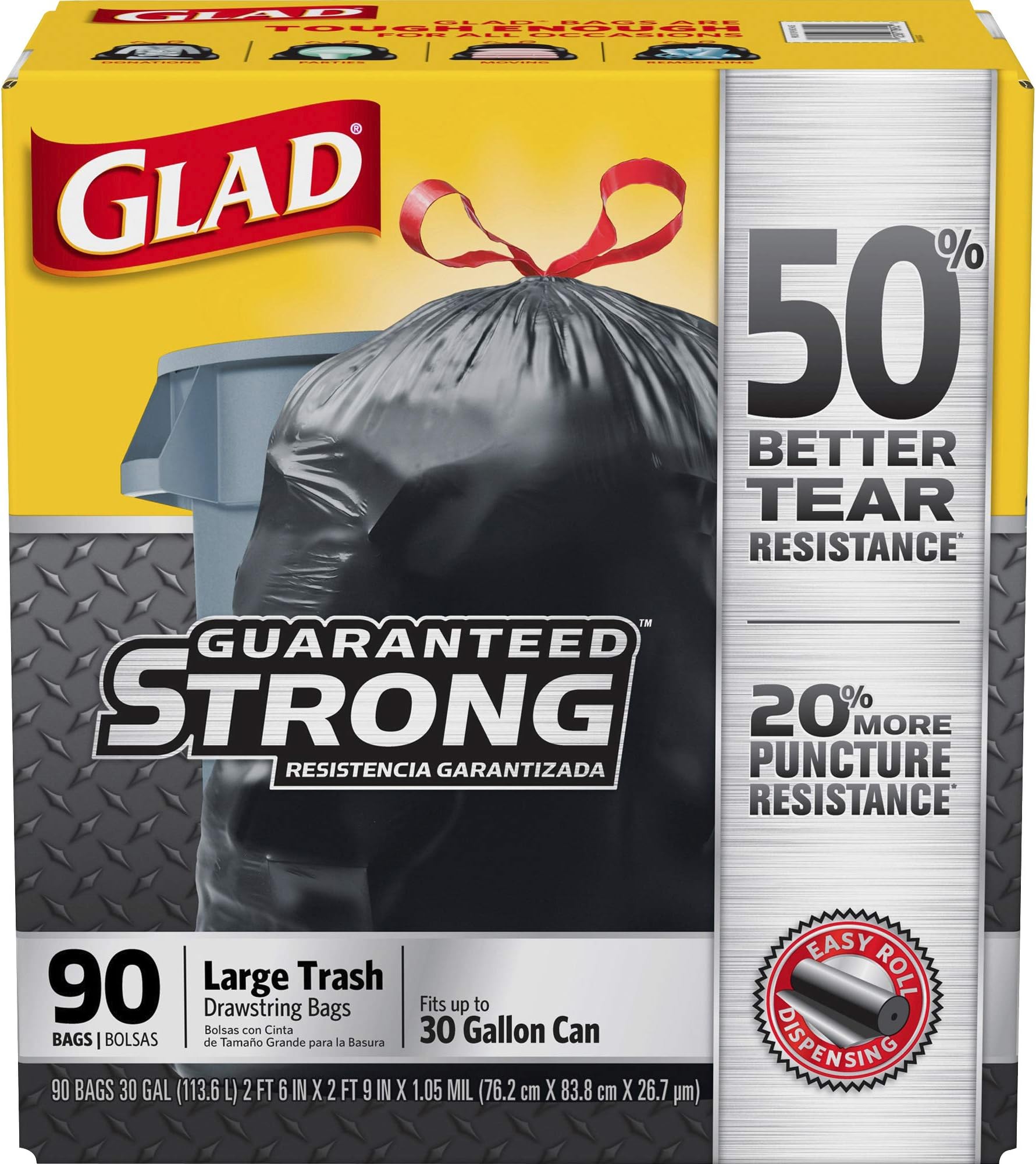 Kirkland Signature Drawstring Trash Bags 33 Gallon Xl
