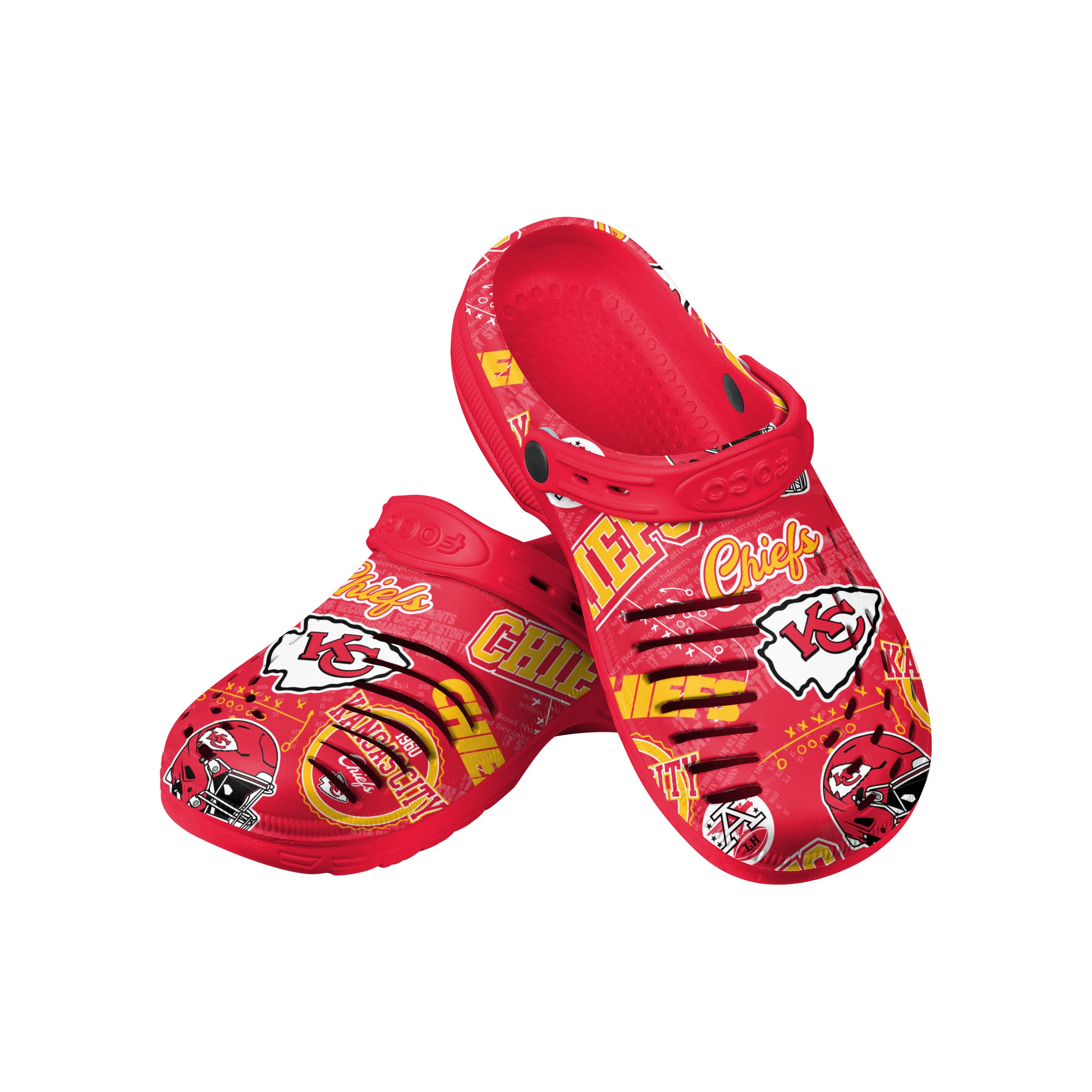 FOCO Arizona Cardinals NFL Mens Historic Print Clog with Strap