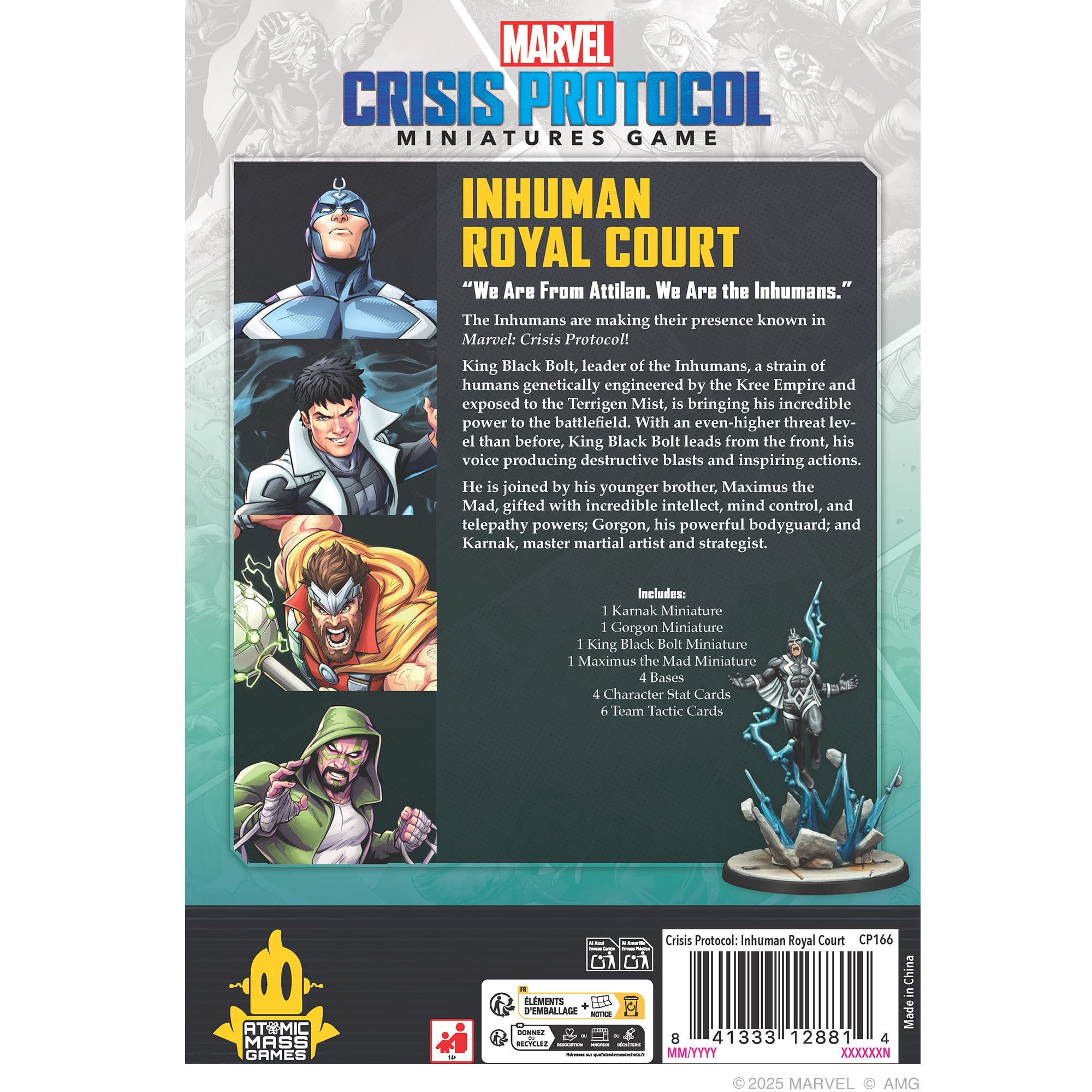 Atomic Mass Games, Marvel Crisis Protocol: Inhuman Royal Court, Expansión de Miniaturas, A Partir de 14 Años, para 2 Jugadores, 90 Minutos por Partida, Español/Alemán/Inglés/Francés