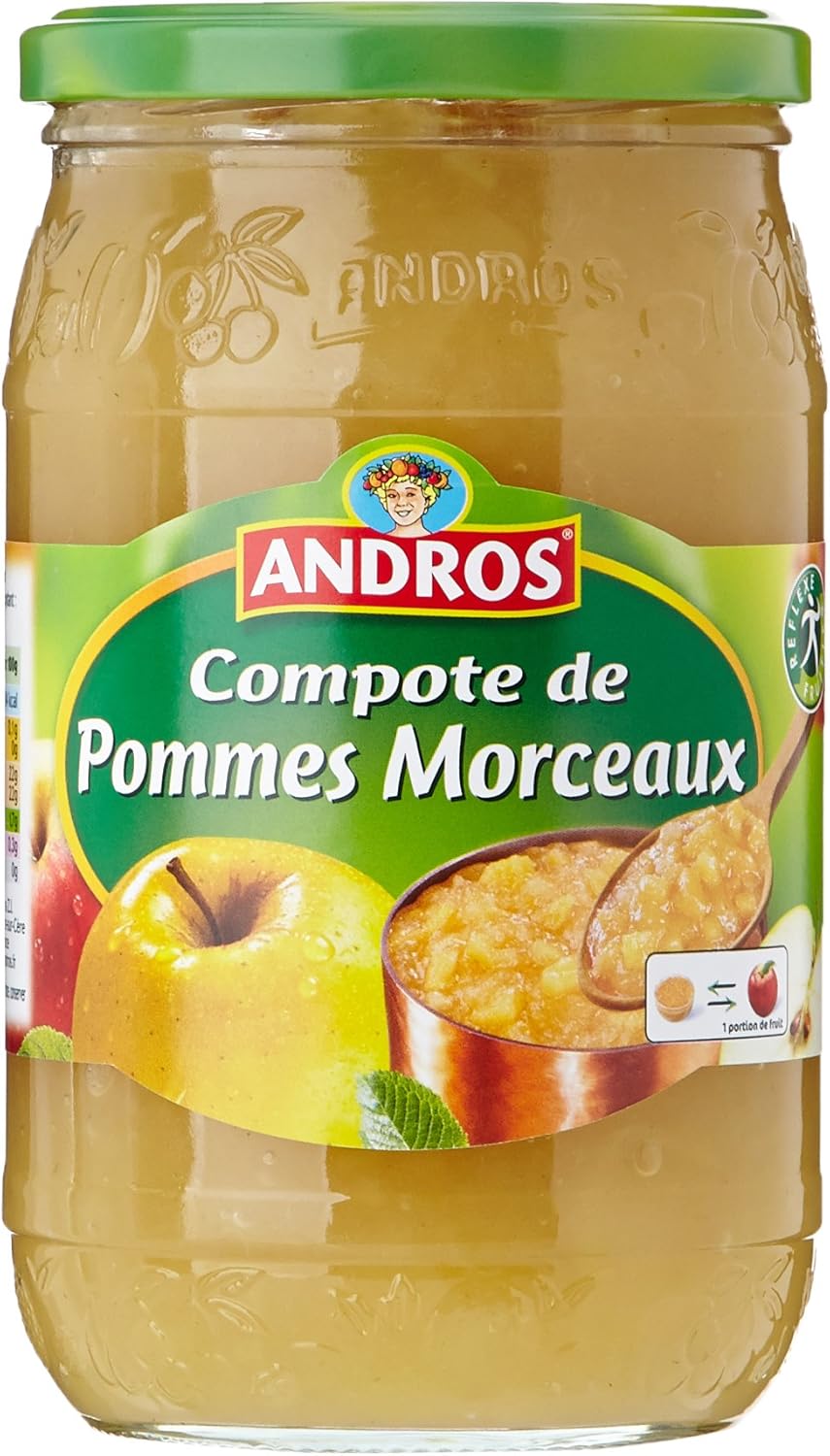 Andros Compote de Pomme en morceaux 740 g Amazon.fr