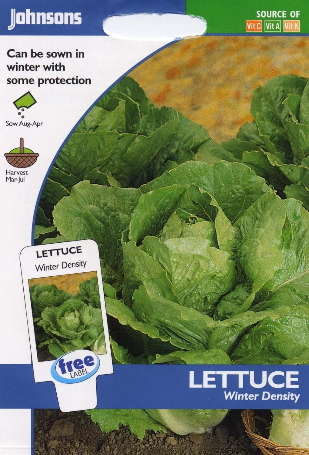 Johnsons Seeds Pictorial Pack Vegetable Lettuce Winter Density