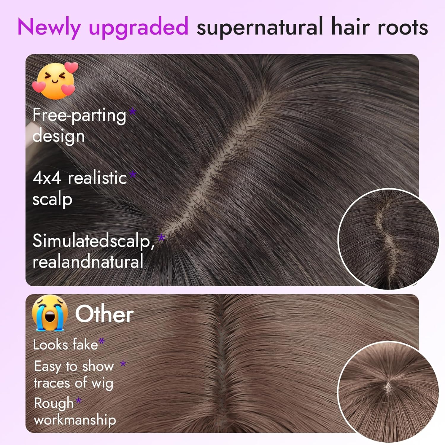 Long Ombre Ash Brown with Platinum Blonde Wig with Bangs for Women,4x4 Realistic Scalp,Free Parting,Layered Hairstyle Synthetic Heat Resistant for Daily Party Use 26 inch