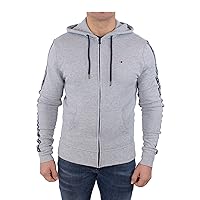 Tommy Hilfiger Uomo Felpa con Cappuccio, Grey Heather