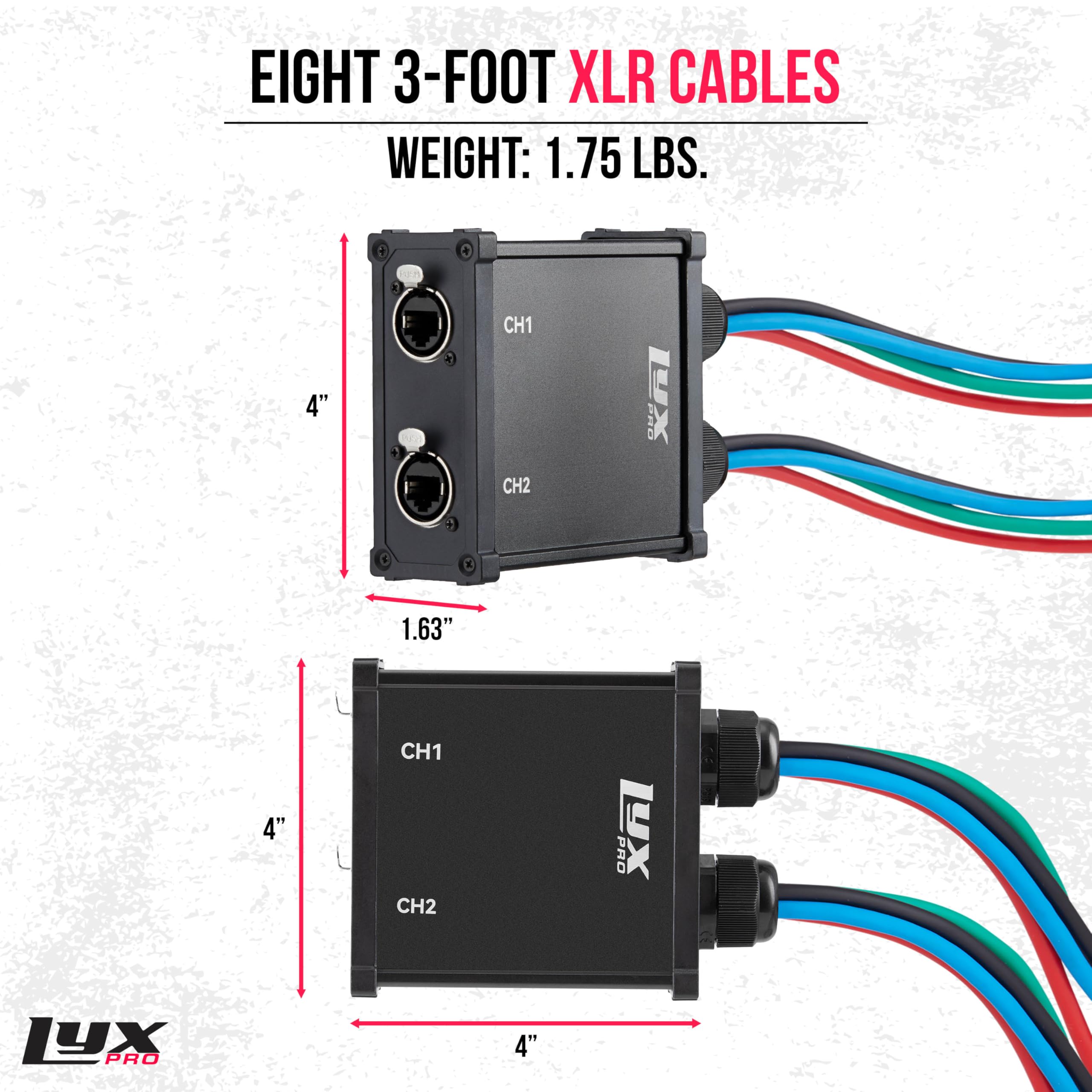 Amazon.com: LyxPro 8-Channel Female XLR Audio Snake for Stage