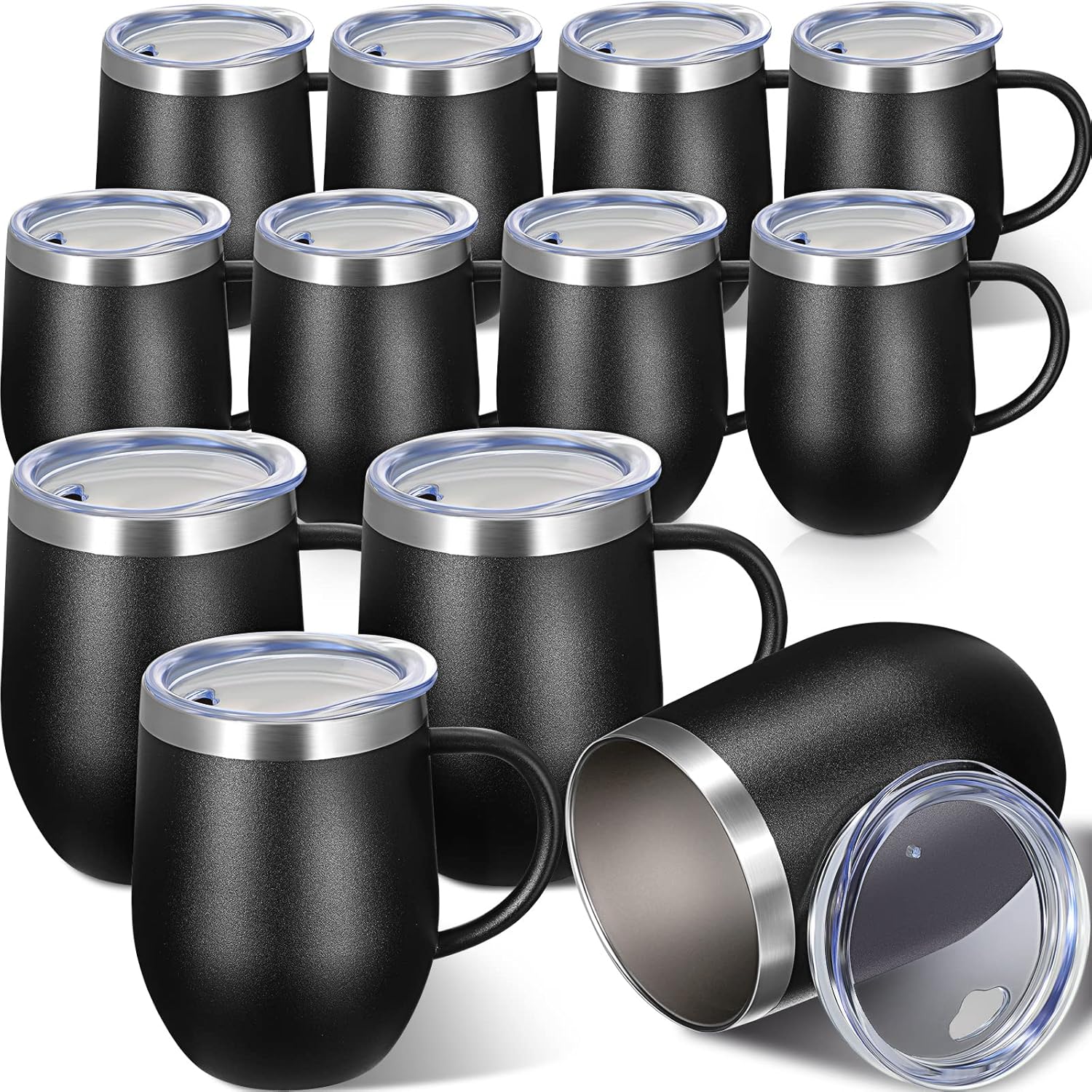 12 Pcs Wine Tumblers Bulk 12oz Stainless Steel Tumbler