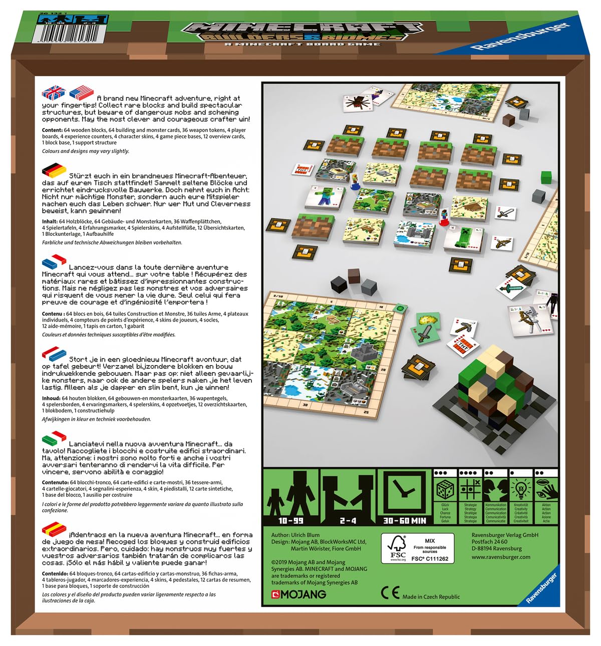 Ravensburger - Minecraft Builders & Biomes, Juego para 2-4 Jugadores, 10+