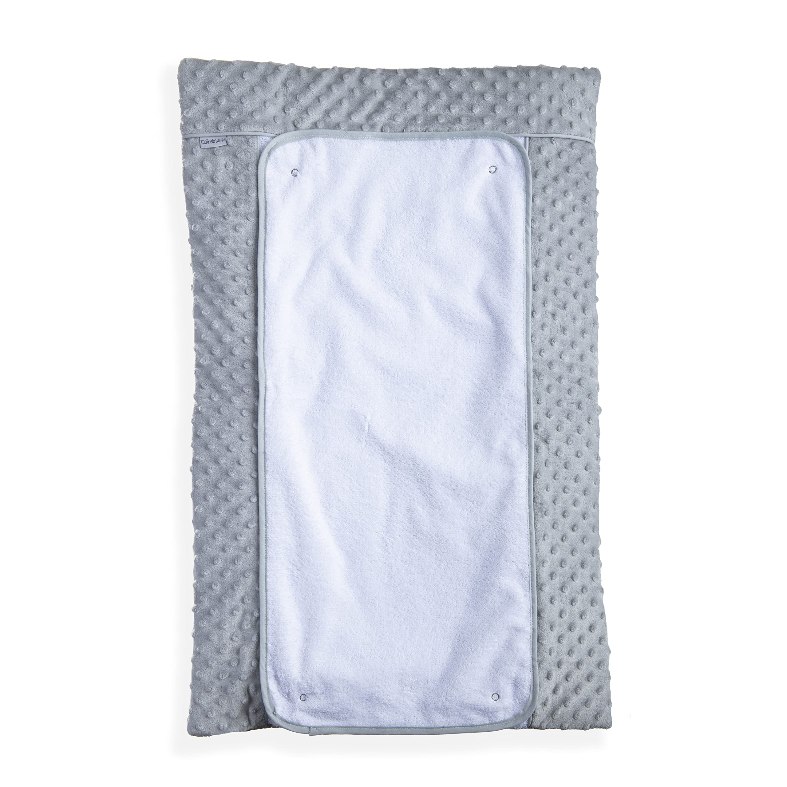 Clair de Lune | Cambiador de hoyuelos de viaje de lujo | Perfecto para en casa o baño | Gris