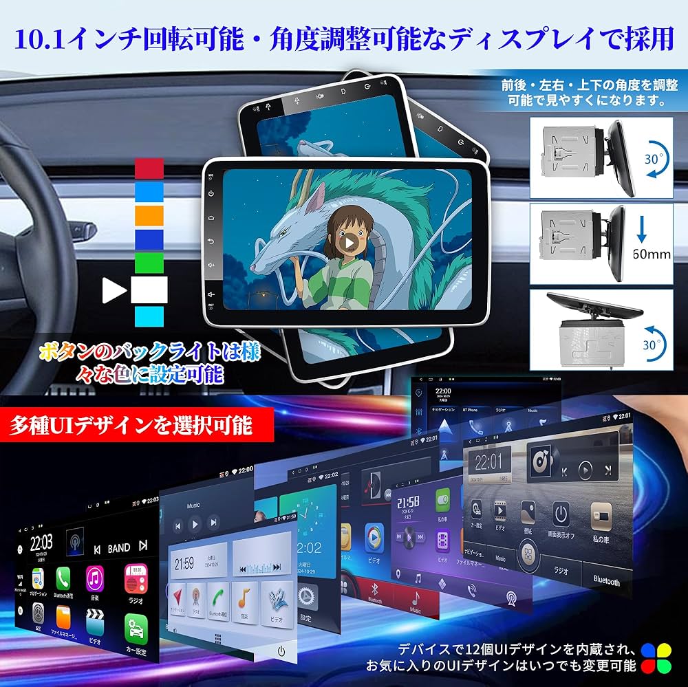 Amazon.co.jp: 2din ディスプレイオーディオ 10インチ