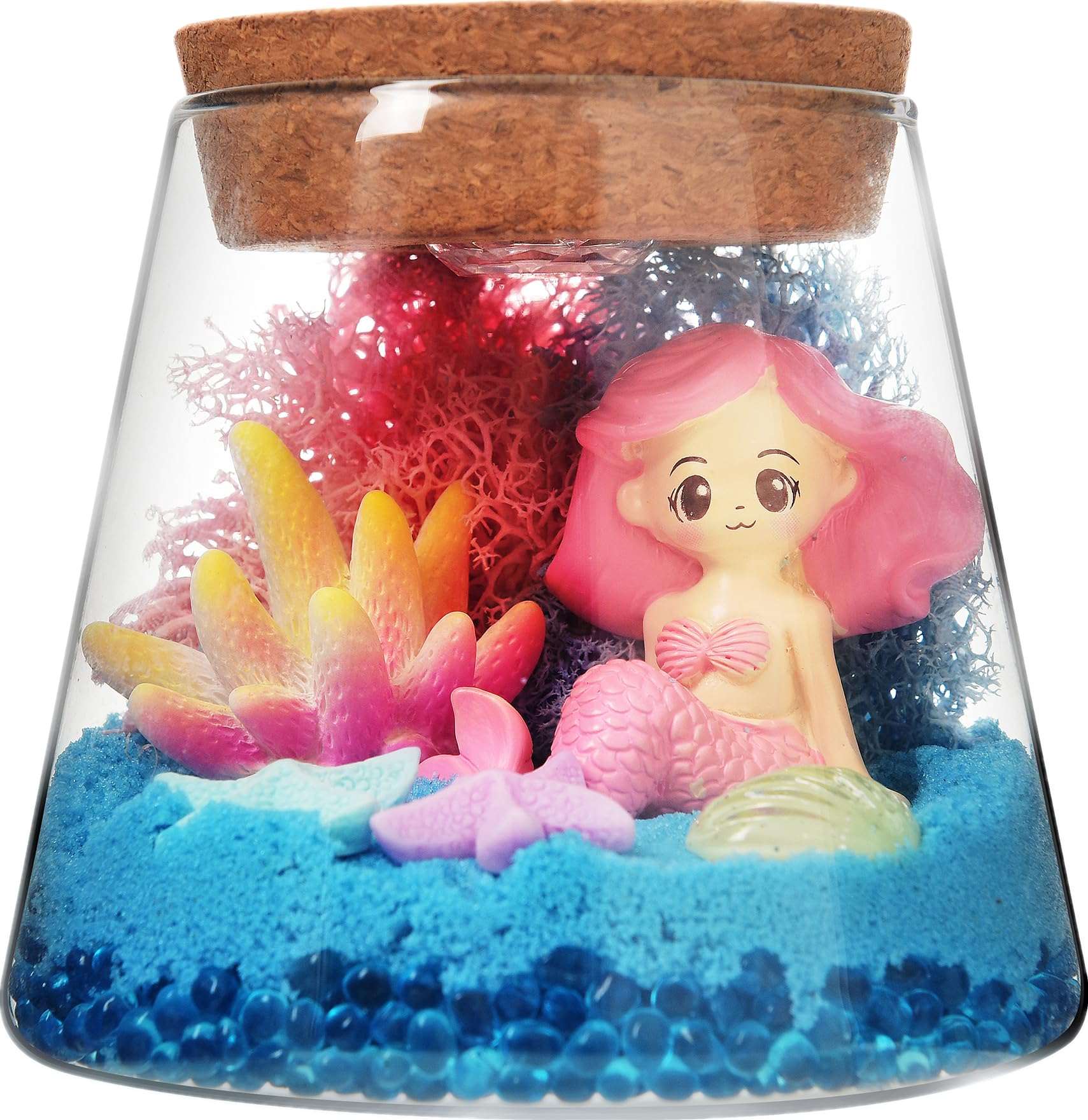 Arthink Gifts for Girls,DIY Terrarium Arts Craft Kits,Night Light Ganden Toys and Deep Sea Landscape for Kids,Features Gifts Stuffer