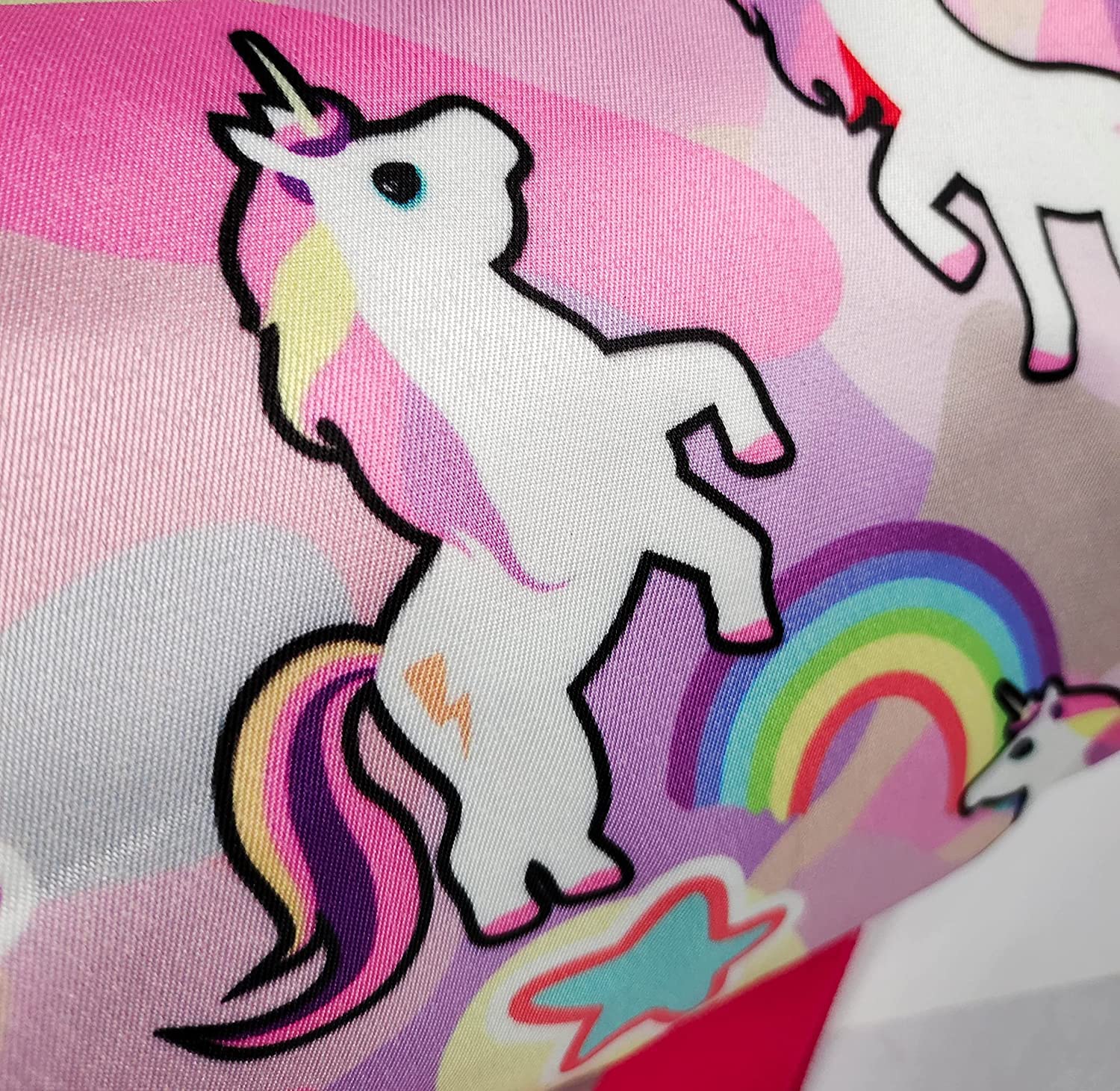 Premium Glitter Duffle Bag | Girls Tie Dye Gym Duffle Bag for Kids Girls | Travel Bag for Teens Carry-On Size & Ideal for School (One Size) (Unicorn Pink)