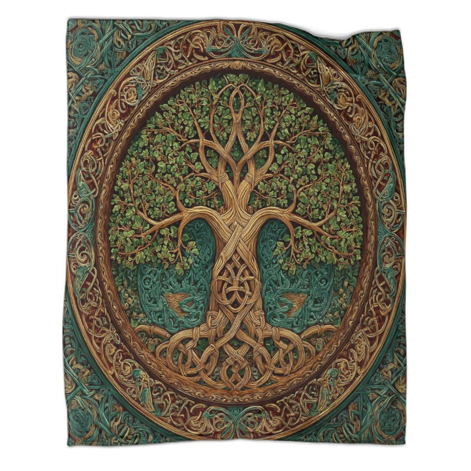 kaiyun Ancient Celtic Tree, Symbol of Life Throws And Patchwork Quilts,50x60inch(127x152cm),Soft Blanket with Pattern