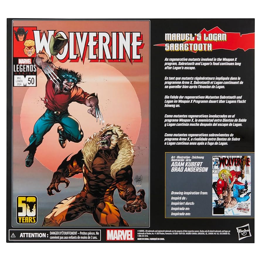 Marvel Legends Wolverine 50周年記念版 Amazon.com: Marvel Legends Series Wolverine and Psylocke