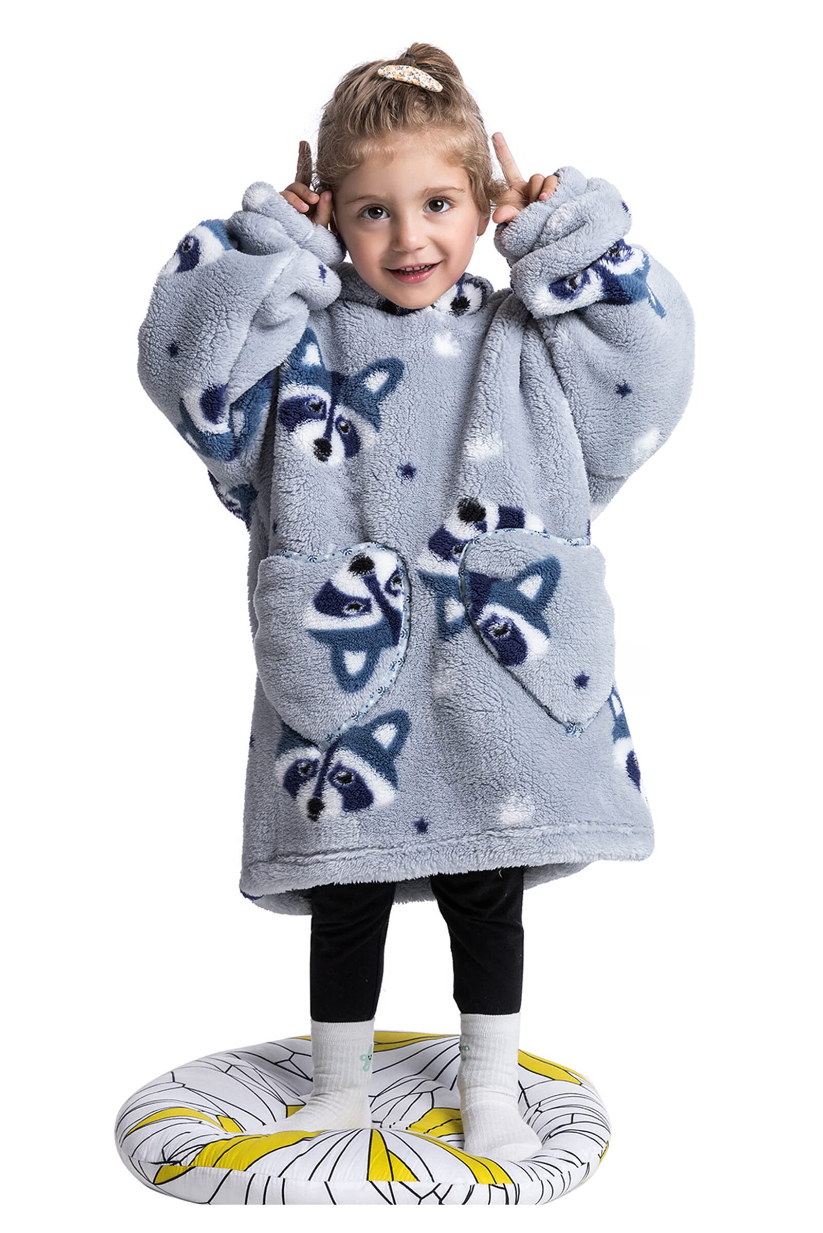 Blanket Hoodie Kids, Sweatshirt Blanket, Oversized Hoodie, Comfy Blanket  Sweatshirt, Sherpa Cozy Giant Hoodie Wearable Blanket for Little Girls Boys  Toddler Raccoon 2-6 : Amazon.ca: Clothing, Shoes u0026 Accessories
