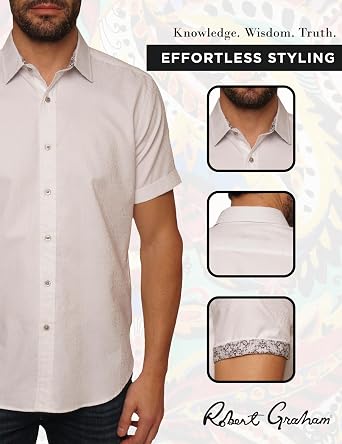Robert Graham Men's Windsor Short Sleeve Woven Button Down Shirt