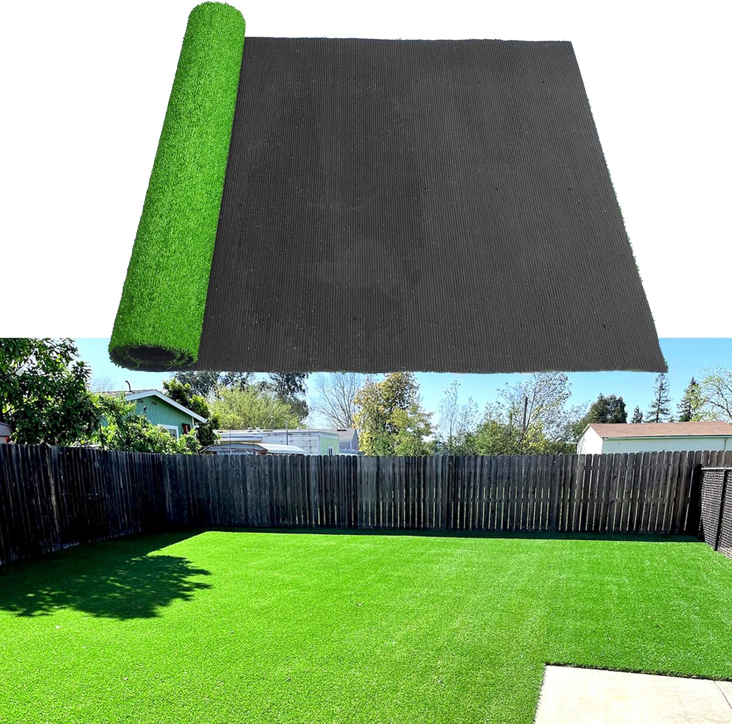 Realistic Pet Artificial Turf 3FT x 5FT (15 Square ft) Fake Grass Carpet Rug Mat Green Synthetic Grass Drainage Holes for Customizable Home Garden Backyard Patio Outdoor Lawn Landscape