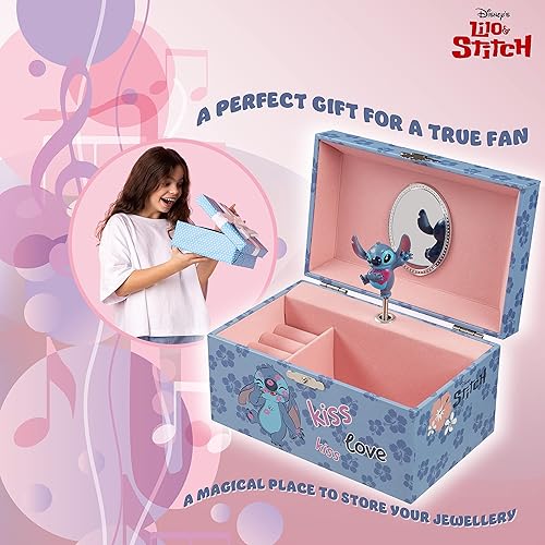 Miniatura 2 de Disney Encanto - Joyero musical para niñas, caja de almacenamiento de princesa congelada con caja de música giratoria Mirabel, la Sirenita, Ariel