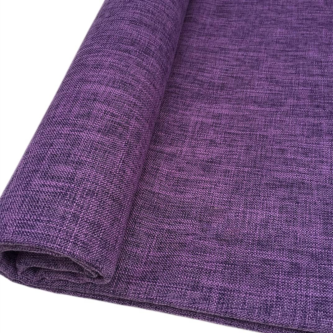 TinaKim Couch Upholstery Fabric, Slub Linen Type Cloth Material for Car Seat Sofa Repair (19 Purple, 10 Yard)