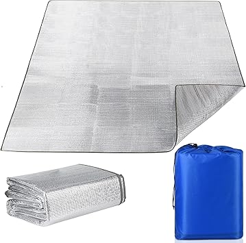 Amazon Yueranhu アルミシート 銀マット 0x0cm キャンプ用 テント マット シート 断熱 保温 防水 レジャーシート ピクニックシート プールシート 収納袋付 アウトドア 運動会 車中泊 遠足 防災用 Yueranhu レジャーシート