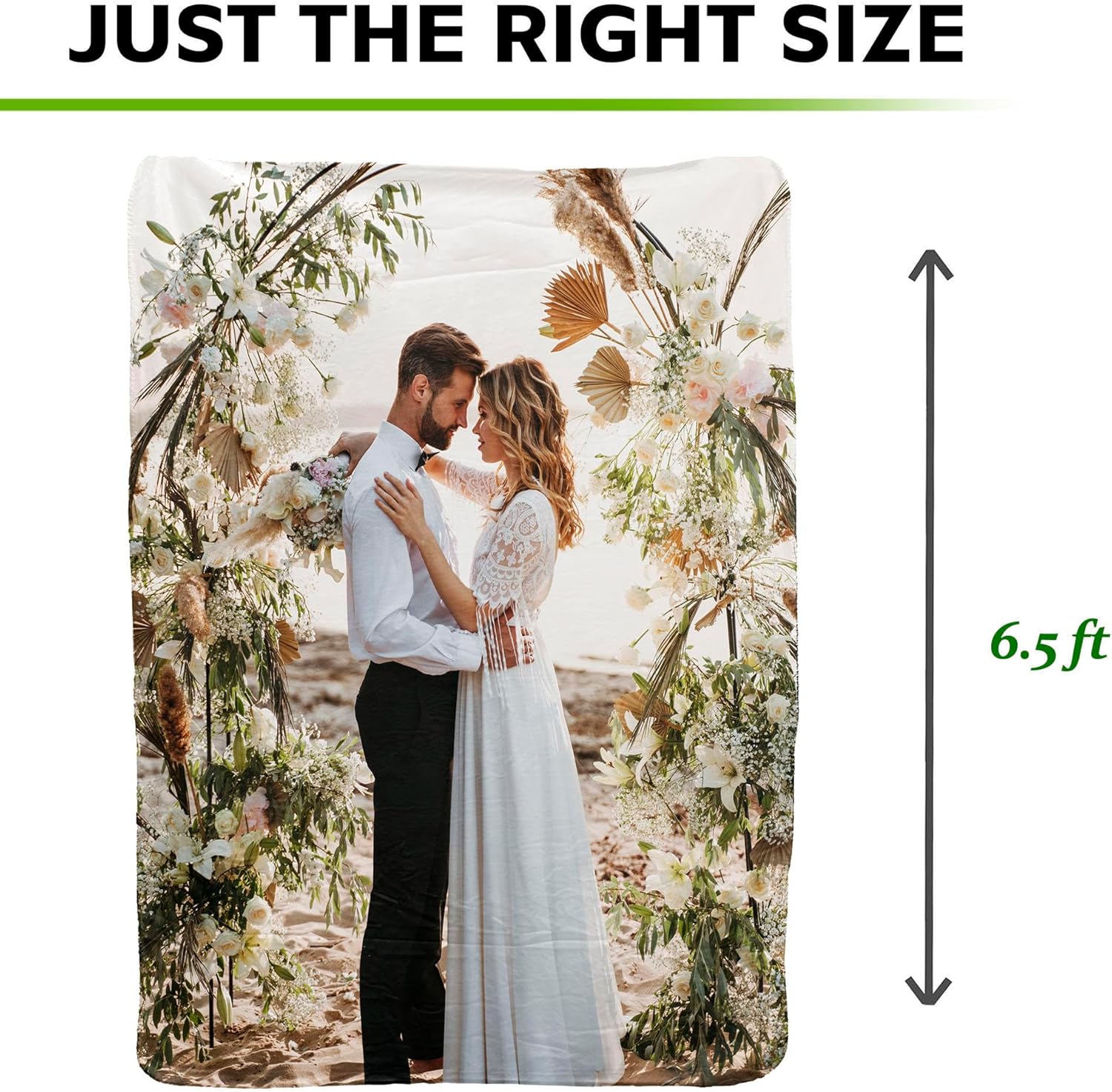 Ultra-Soft Sherpa-Backed Custom Photo Fleece Blanket Cozy Warmth, High-Definition Personalized Photo Front for Vibrant, Lasting Comfort. Made in the USA - 60x80