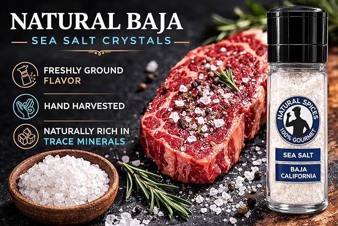 100% Gourmet Sal Marina Gruesa de Baja California 6 oz miniatura 3