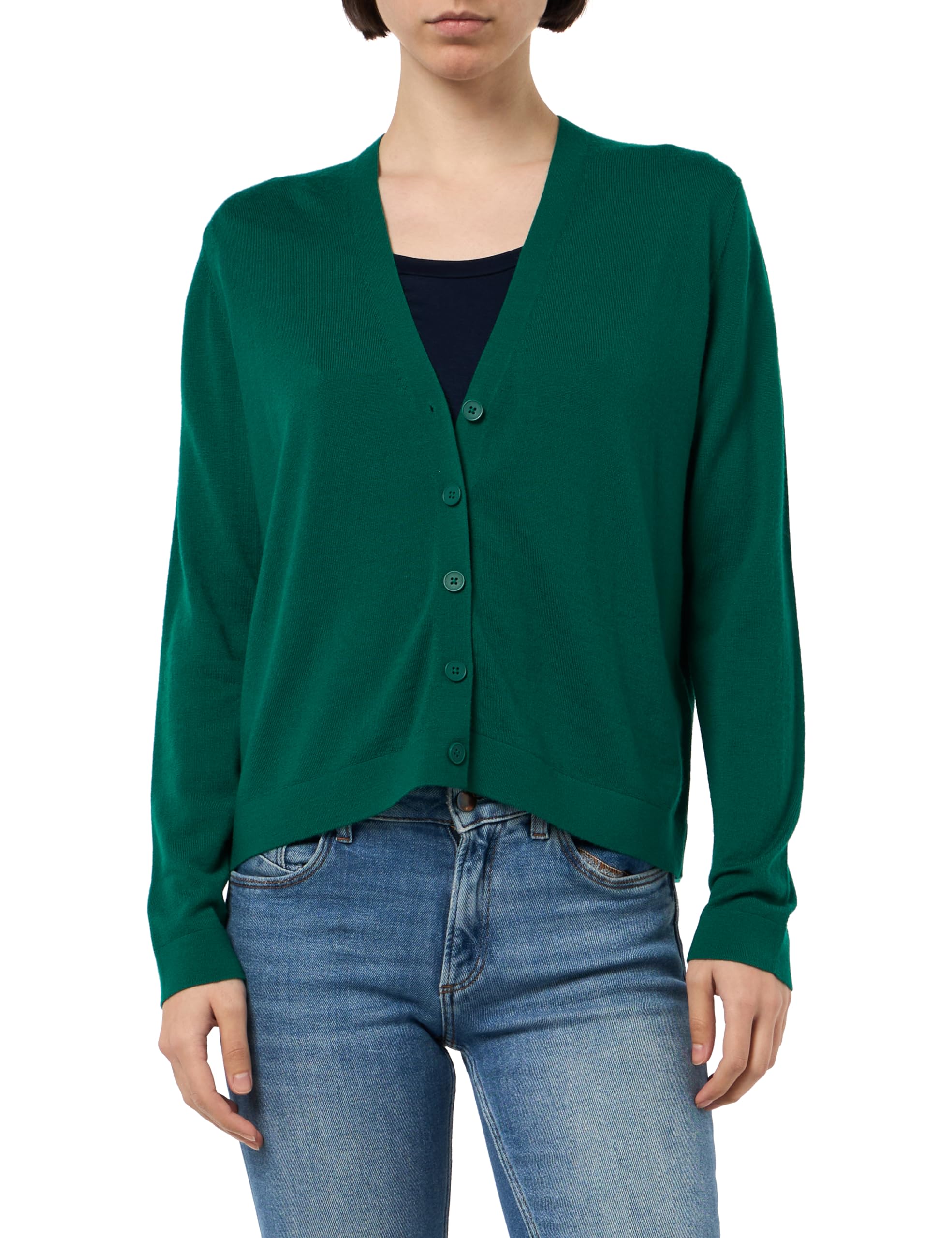 United Colors of Benetton Women's Cardigan Sweater, Green, L