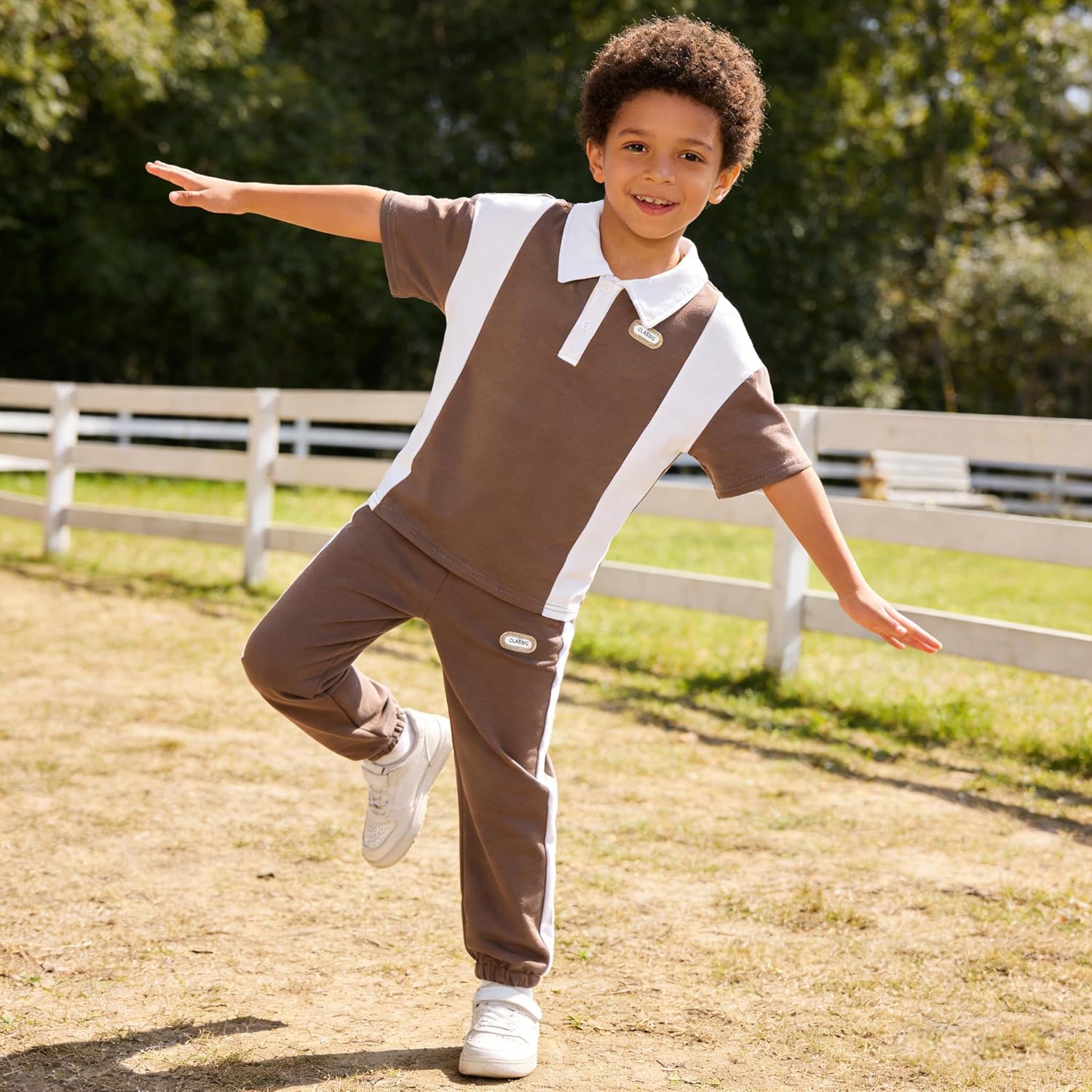 Boys Outfits Summer/Spring Clothes for Boys Color Block Polo Shirt and Casual Pants Boys Clothes Size 6-12 Years - Image 6