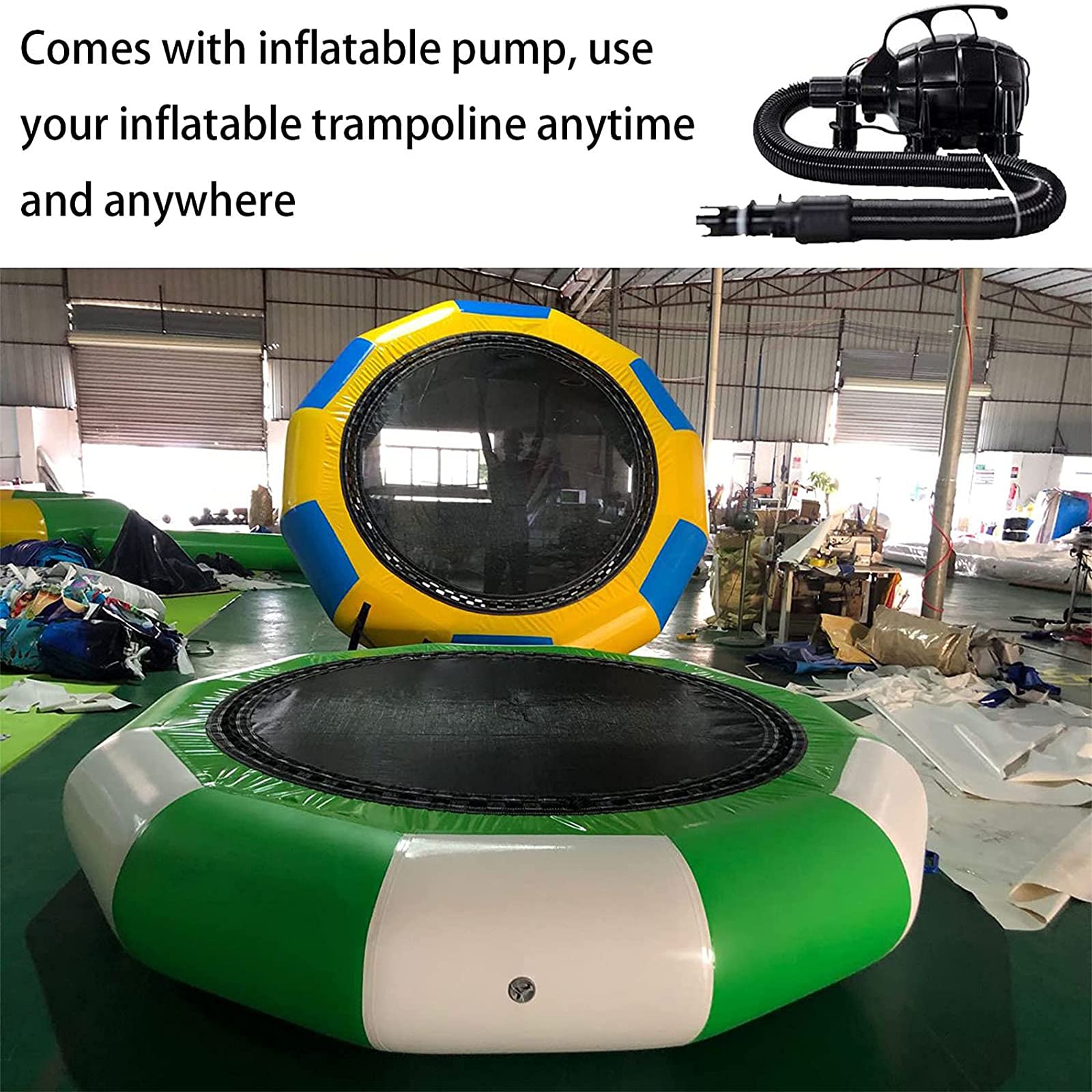 Trampolino Gonfiabile Ad Acqua,Piattaforma di Nuoto di Rimbalzo per Sport Acquatici All'aperto - per Bambini Adulti Piscina Estiva Nuoto Lago attività in Acqua di Mare Giochi,6.50ft