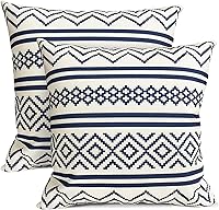 Vista 32 de Juego de 2 fundas de almohada decorativas de 18 x 18 pulgadas, fundas de almohada decorativas para sofá, sala de estar, exterior, funda de almohada
