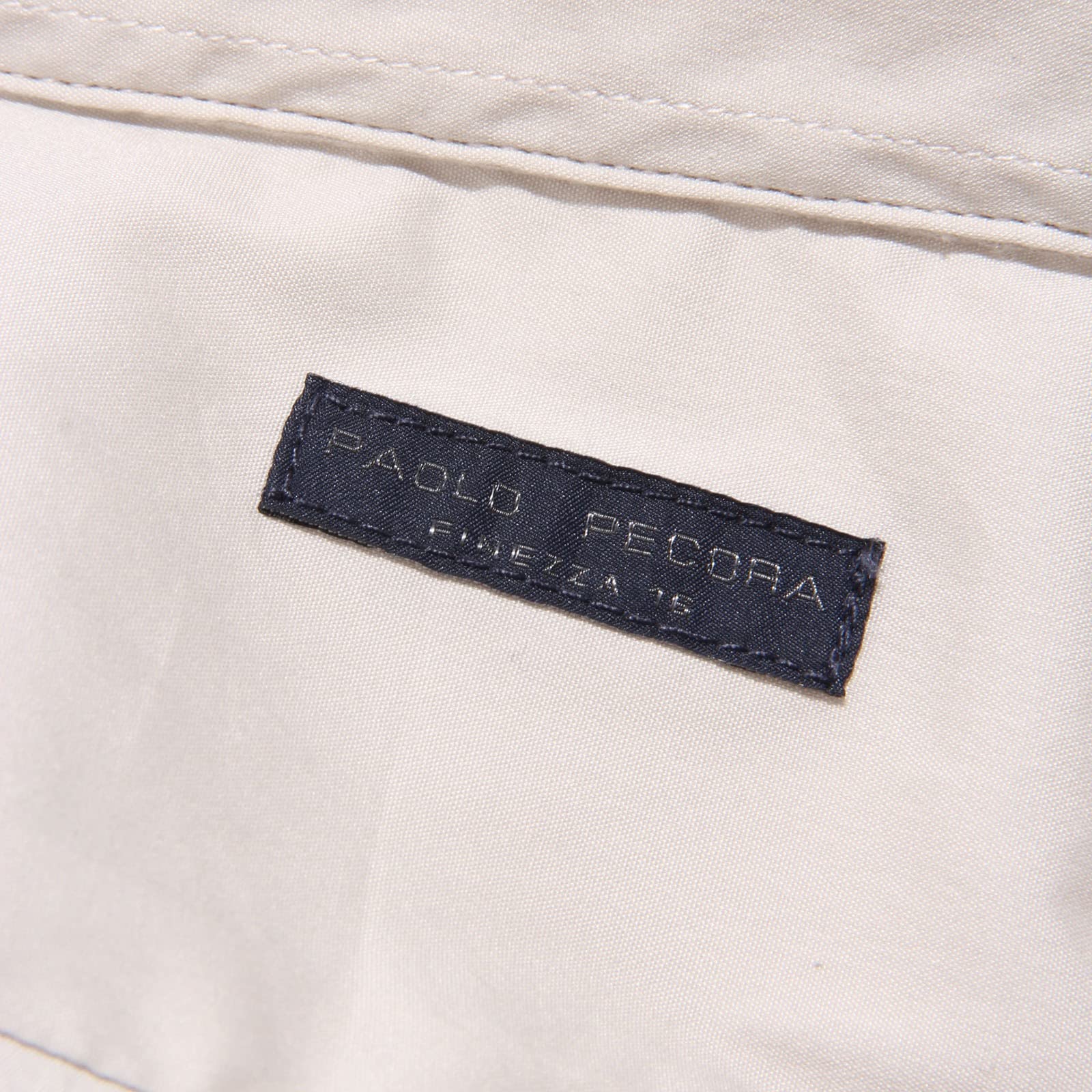 PAOLO PECORA 4839AB camicia uomo COLLO FRANCESE light beige shirt man