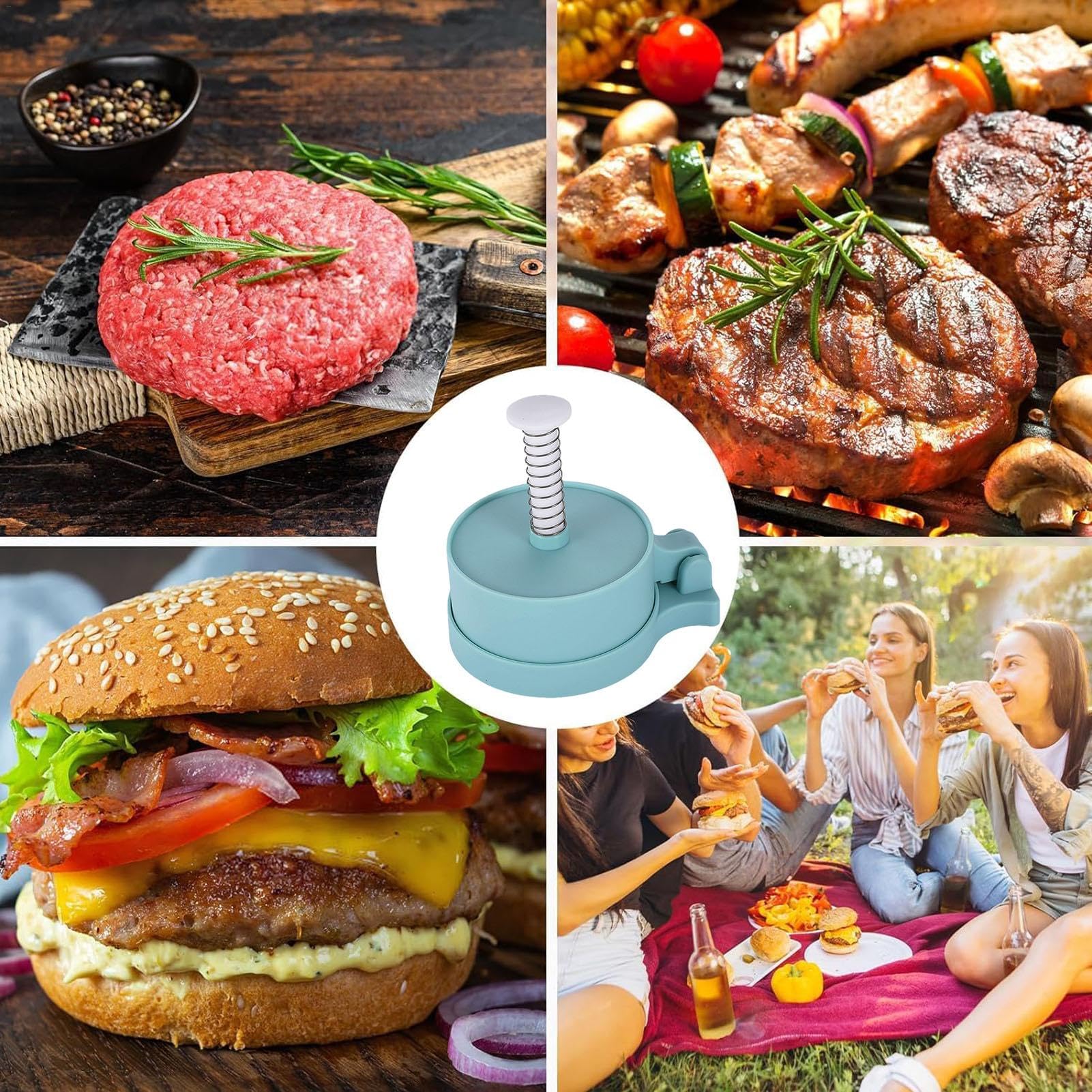 Presse Burger, Presse à Burger, Presse à Hamburger, 3 en 1 Presse à Presse Burger, Presse à Burger, Presse à Hamburger, 3 en 1 Presse à