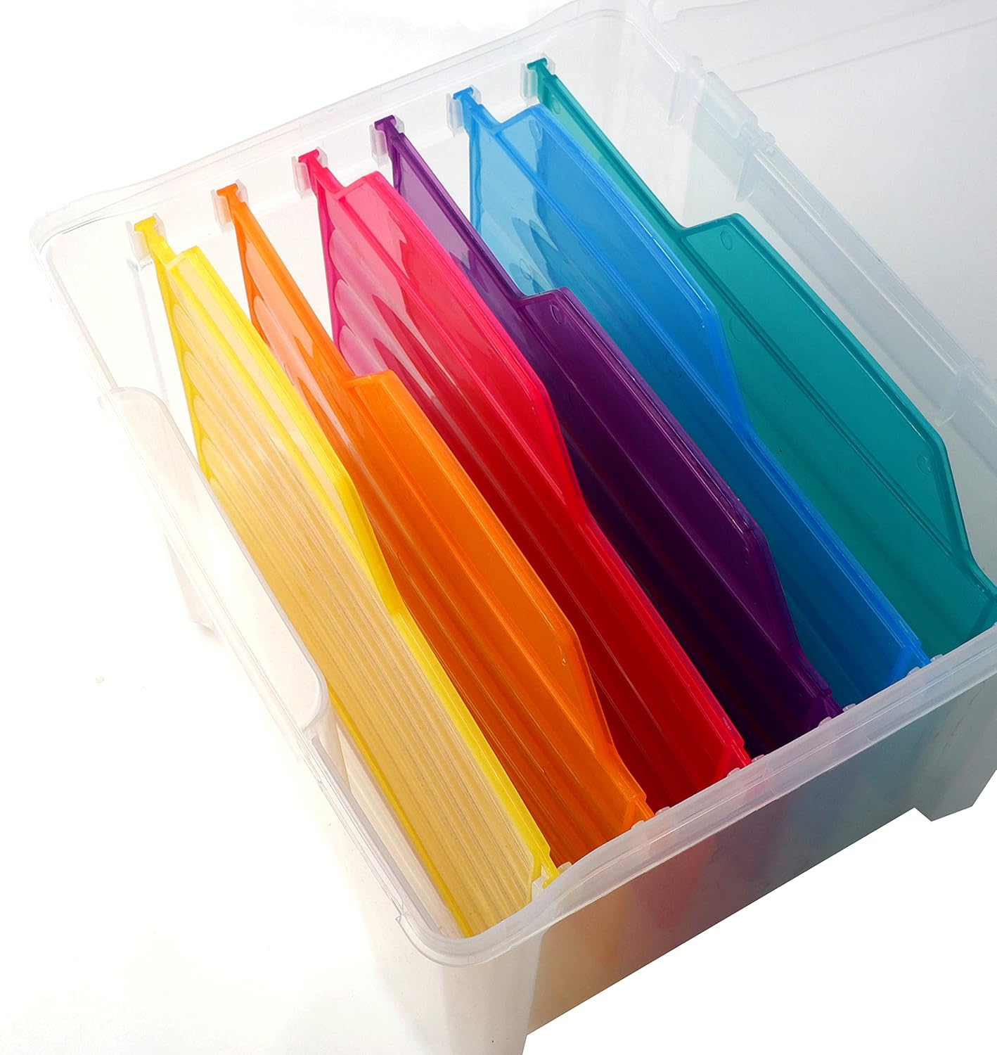 Greeting Card Storage & Organizer Box with 6 Removable Dividers for Holiday Birthday Get Well Cards Photos, Crafts, Scrapbooking