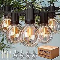 ZOTOYI 60metri Catena Luminosa Esterno LED, G40 Luci da Esterno Catena con 80+4 IP65