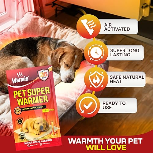Miniatura 7 de Warmie Súper calentador para mascotas, activado por aire, interior y exterior, duradero más largo, amplia cobertura, calefacción constante, todo