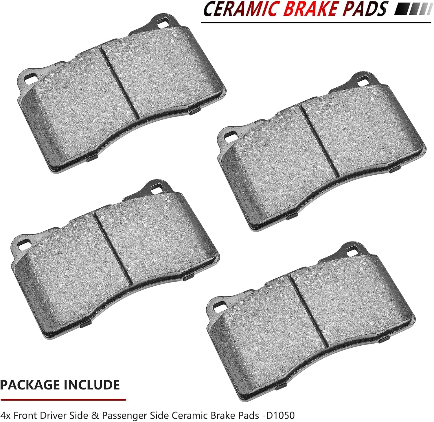 JLEO D1050 D1430 Ceramic Brake Pads ‎Front Rear Driver and Passenger Side for 2014 Buick Regal, for 2013-2019 Cadillac Xts 8pcs