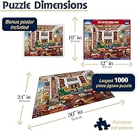 Vista 3 de White Mountain - Sueños junto al mar, rompecabezas de 1000 piezas, rompecabezas de casa de playa