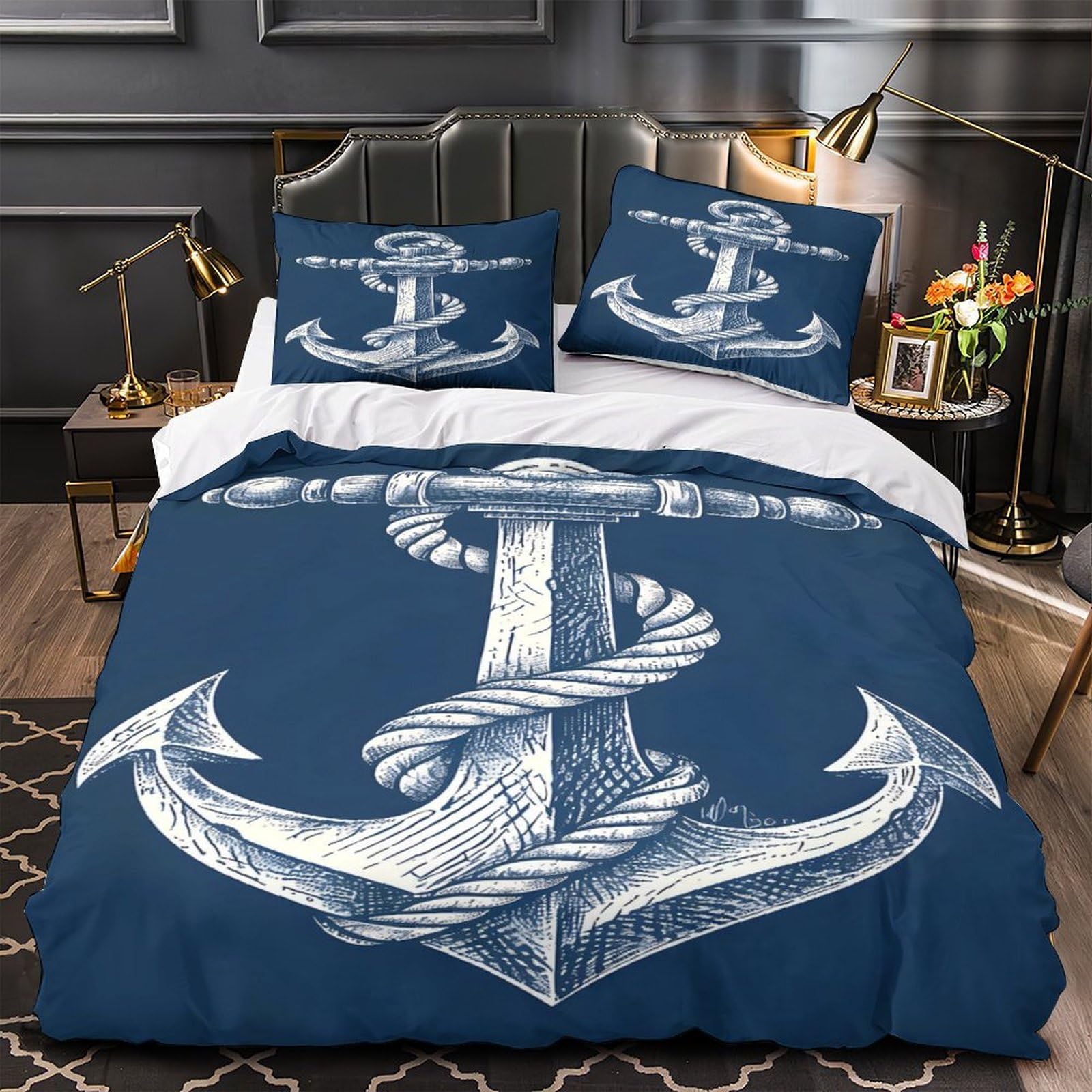 Housse de Couette Hypoallergénique Effet 3D Parure Lit Microfibre Anti-Acariens Fille