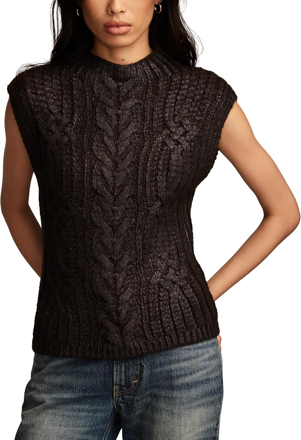 Lucky Brand Women's Metallic Sweater Vest