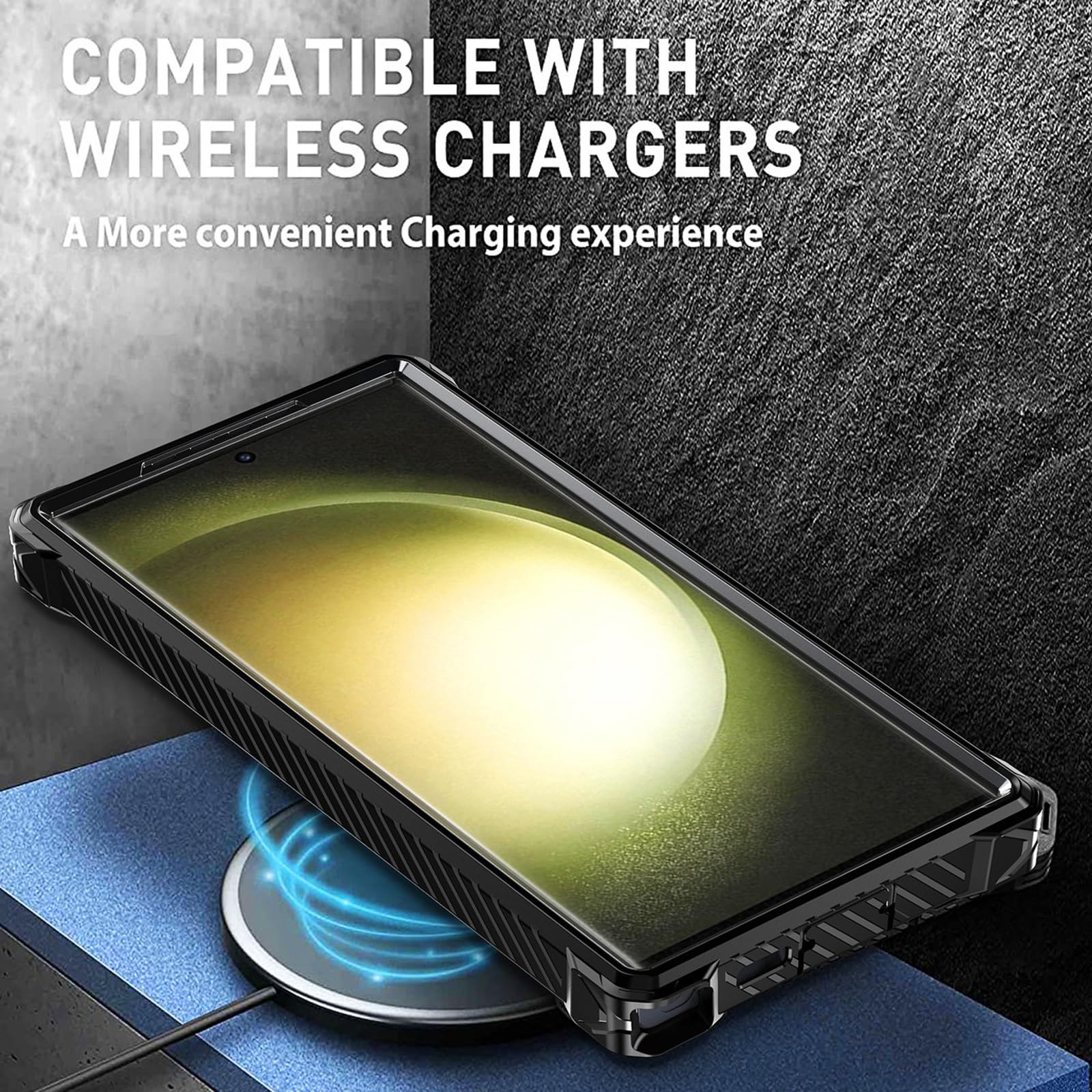 Generisch Etui do Samsung Galaxy S25 Ultra/S25 Plus/S25, metalowe etui ochronne z folią ochronną na wyświetlacz i podstawką (niebieskie, S25)
