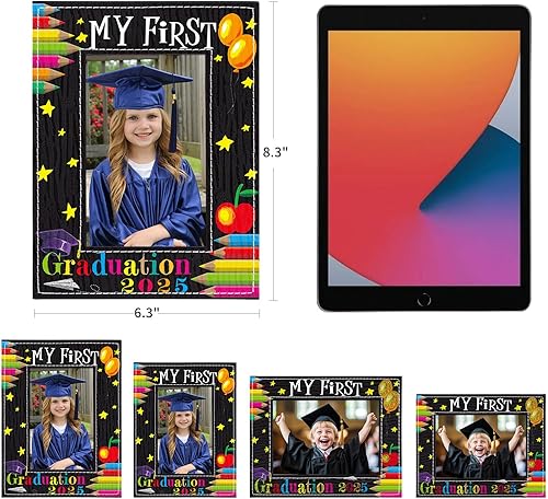 Vista 4 de FaCraft Regalo de graduación preescolar – 4 x 6 pulgadas, regalos de graduación de jardín de infantes 2025, marco de fotos de graduación mi primer